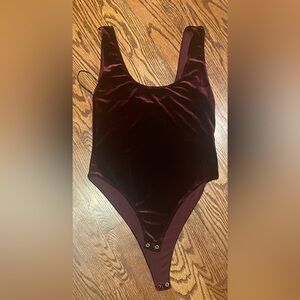 Velvet Burgundy Bodysuit